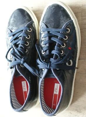 s.Oliver sneaker trainers lace-up shoes size 39 color dark blue unworn New - Image 1 of 4