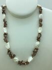 Copper Keishi Oval Genuine Freshwater Pearl Necklace Ladies Women Jewelry NK197A