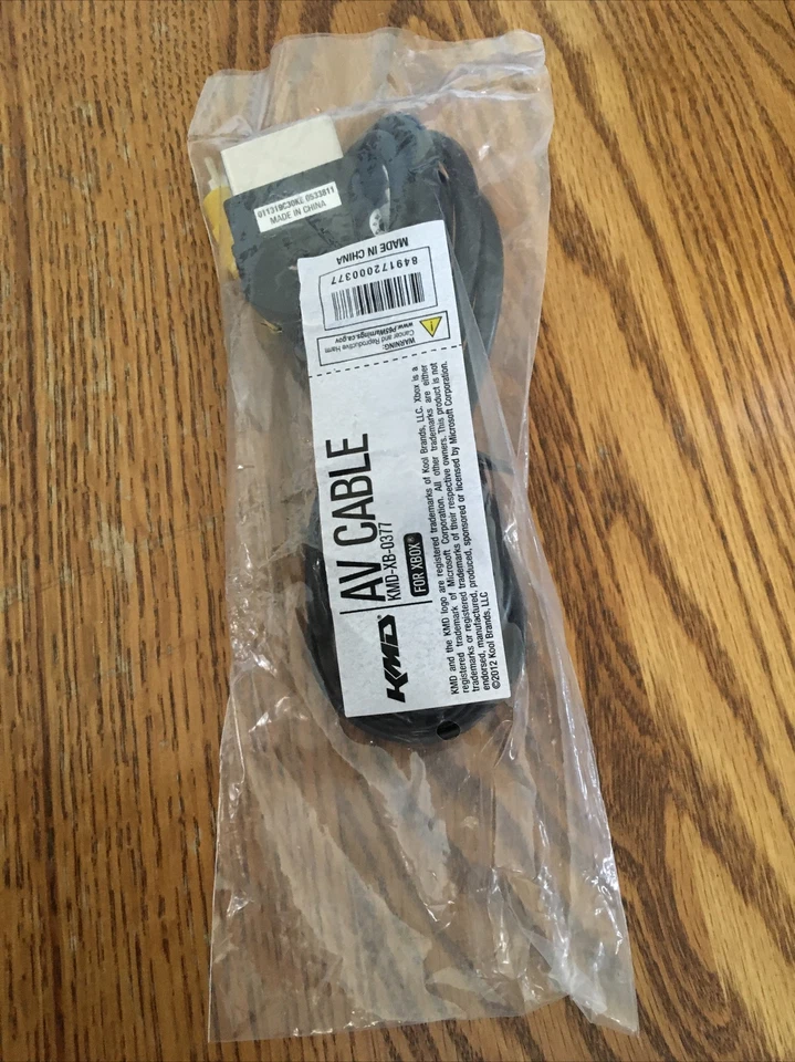 Microsoft Xbox Audio Video AV Cable KMD BULK (composite RCA A/v Adapter) - Image 1 of 3