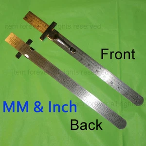 1 STCK. TASCHENLINEAL 6 ZOLL LANG STAHL EINLESEN IN metrisch MM & Englisch 1/64 - Bild 1 von 2
