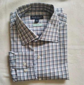 Neu mit Etikett Medium Peter Millar Howgill blau kariert Flex Finish Medium UVP 250 $ - Bild 1 von 4