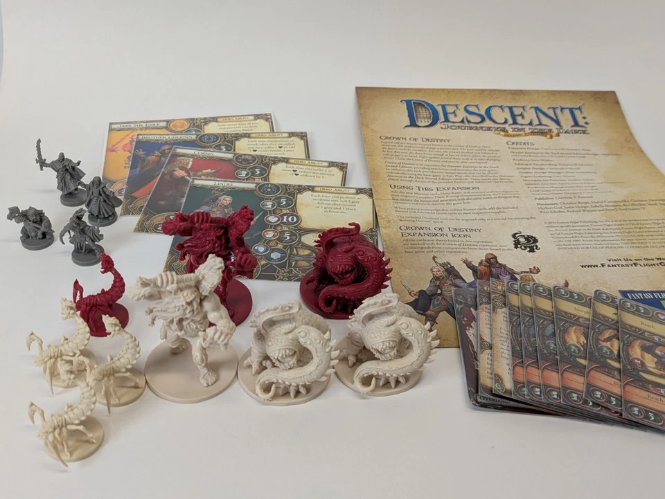 FFG Descent 2nd Edition Spiel Crown of Destiny Erweiterung FULLY SLEEVED *LESEN* - Bild 1 von 4