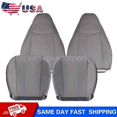 Driver & Passenger Cloth Seat Cover For 2003-2014 Chevy Express 1500 2500 3500 - Image 1 of 4