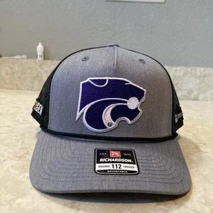 Kansas State Wildcats NEU Richardson Beck’s SP3GEN Mütze Kappe halbes Netz Druckknopflasche - Bild 1 von 10
