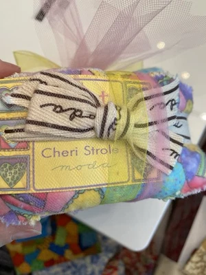 Moda Heart to Heart flannel fabric Jelly Roll Pastel Cheri Strole w/pattern 2" - Image 1 of 4