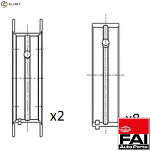 CRANKSHAFT BEARING BM1037-STD STD FOR 17D/DR/XDTL X17DTL S18NV C18NE 18E 1.8L - Picture 1 of 10