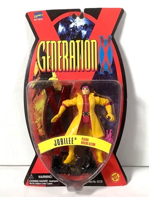 Figura de acción Toybiz Generation X Jubilee 1995 con acción de lanzamiento de plasma Foto 1 de 4