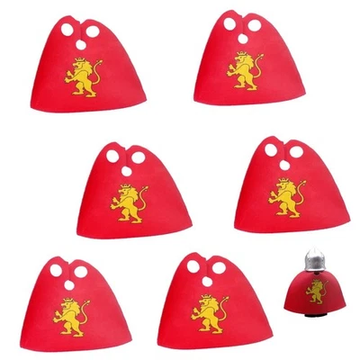 CUSTOM BRICK DESIGN 6er Set Löwenritter Umhänge V.1 passend angefertigt für LEGO® Ritter Figuren