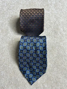 Vintage LOT of 2 Designer Silk Neckties CHRISTIAN DIOR - Picture 1 of 12