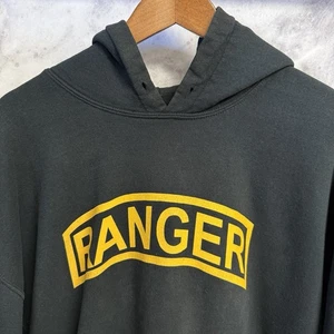 Ranger Hoodie Sweatshirt Mens XL 25x26.5 Black US Army Military - Picture 1 of 16