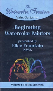 watercolor fountain ellen BEGINNING WATERCOLOR PAINTERS volume 1 VHS VIDEOTAPE - Imagen 1 de 1