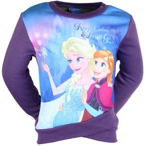PULL / SWEAT SHIRT ENFANT DISNEY FROZEN LA REINE DES NEIGES VIOLET - Imagen 1 de 1
