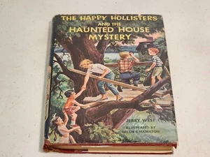 1962 The Happy Hollisters- The Haunted House Mystery-Jerry West HC\DJ - Imagen 1 de 11