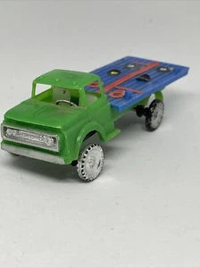 1962 GMC 60s Truck Made in Hong Kong Flat Bed 3.5” Rig Green Blue Farm - Picture 1 of 17
