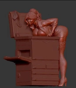 Stampante ufficio 1/87 ragazza modello miniatura scena oggetti di scena auto veicolo giocattoli - Foto 1 di 3