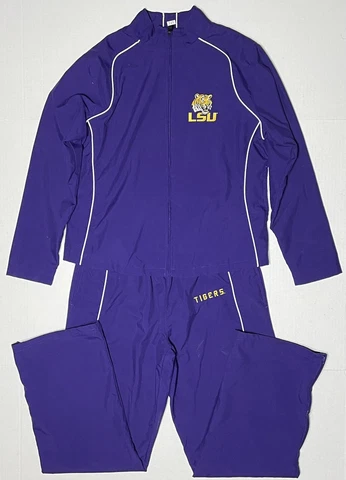 Russel Purple LSU TIGERS Track Suit Jacket & Pants Womens sz M Cover