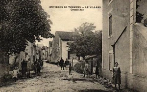AK Environs de TOURNUS - Le Villars - Grande Rue (1915) belebt.. (30.05.16) - Bild 1 von 1