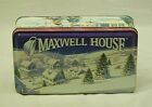 Maxwell House Coffee Tin Box Winter Scenes Advertising Canister Holiday Roast