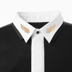 Metal Alloy Wings Badge Unisex Brooch Punk Collar Needle Backpack Decoration - Picture 1 of 12