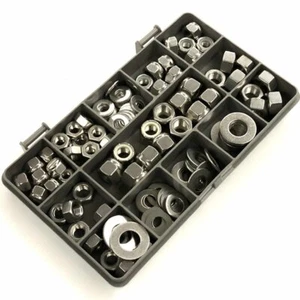 137 PIEZAS SURTIDAS SIN F HILO FINO IMP. KIT COMPLETO DE TUERCAS Y LAVADORAS NYLOC - Imagen 1 de 2