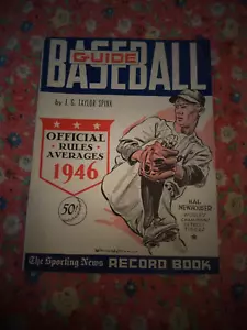 1946 SPORTING NEWS BASEBALL GUIDE AND RECORD BOOK HAL NEWHOUSER DETROIT TIGERS - Picture 1 of 15