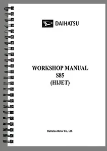 Daihatsu S85 Hijet Workshop Manual Repair Workshop Service Book On Paper English - Picture 1 of 3
