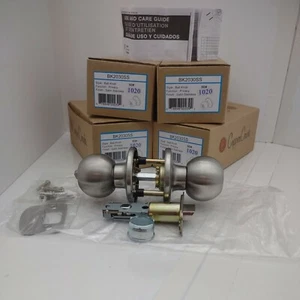 Copper Creek BK2030SS Privacy STYLE: Kugelknopf AUSFÜHRUNG: Satinierter Edelstahl. *4 Sets* - Bild 1 von 9