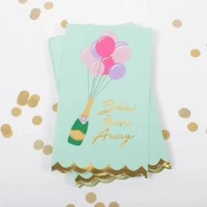 NEW! 16pc Mint Colored Guest Paper Scallop Hand Towel Napkins - Picture 1 of 4