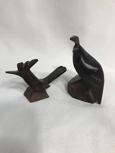 Estatuillas de pájaros miniatura tallados en madera de 3 pulgadas - Imagen 1 de 11
