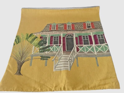 IOSIS Paris 18" Pillow Cover Palm Tree Southern House Design Tropical - Image 1 of 4