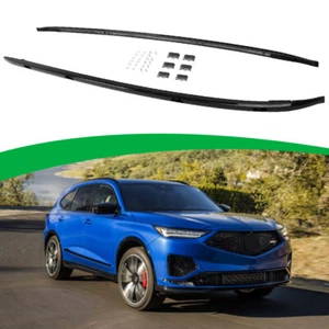 2pcs Gloss Black Roof Rack fits for Acura MDX 2022-2025 Roof Rails Luggage Rails - Picture 1 of 6