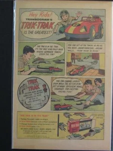 RARE TRANSOGRAM TOY TRIK-TRAK RACE CAR TRACK SET PRINT AD ORIGINAL VINTAGE 1965 - Picture 1 of 1