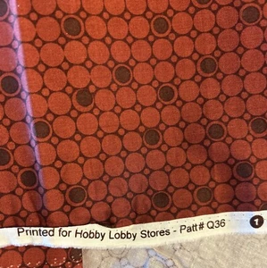 2 Yards  Fabric Printed For Hobby Lobby Cotton Blend True Burgundy Maroon Colors - Picture 1 of 6