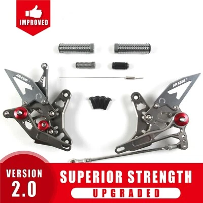 Reposapiés Arashi reposapiés traseros estriberas para Suzuki SV650 SV650S SV650X/ABS 2016-2023 Foto 1 de 4