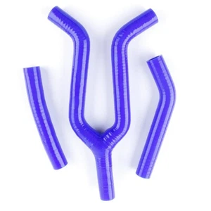 For KTM 125 200 EXC 1998-2002 Silicone Radiator Coolant 3ply Hose Kit Blue - Picture 1 of 4