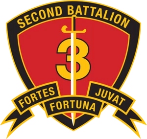 USMC 2nd Battalion 3rd Marine Insignia Patch vinyl decal for car, truck, window - Picture 1 of 1
