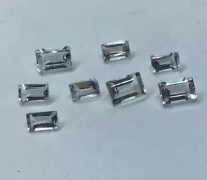Piedras preciosas sueltas AAA facetadas corte baguette topacio blanco natural para hacer joyas - Imagen 1 de 24