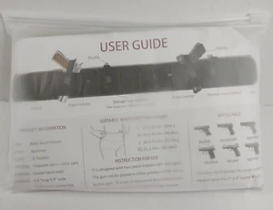 Waistline gun holster by Barlimy, Size Med. 35.5 to 43.3 in. - Picture 1 of 6