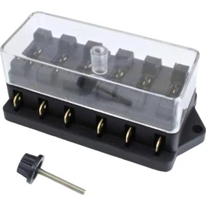 SATRA 30A ATO Blade Fuse 6 Pole Box With Screw Mount Cover 32V - Picture 1 of 3