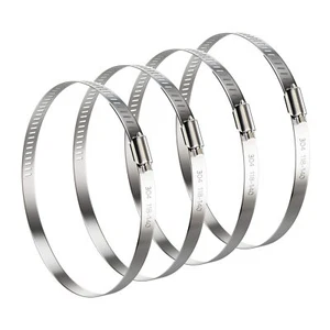 Paquete de 4 abrazaderas de manguera de acero inoxidable de 5 pulgadas - Picture 1 of 8