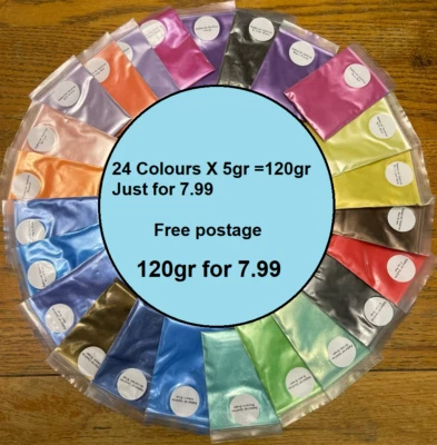 Natural Mica Powder, DIY Wax Candle Melts Bath Bombs Cosmetic Soap Dye UK art - Image 1 of 4