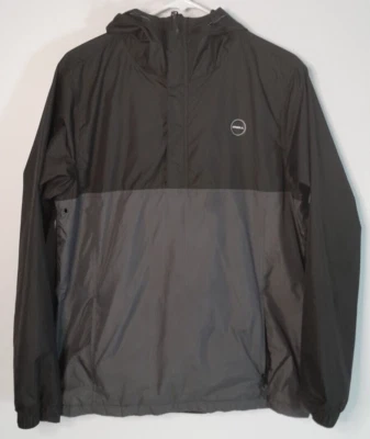 Oneill Mens Hooded Windbreaker Jacket Gray/Black Small Foto 1 de 4