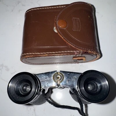 Vintage 70s Bushnell 4x30 Compact Binoculars With Case Made in Japan J-8208 - Image 1 of 4