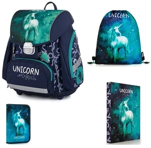 Einhorn Schulranzen für Mädchen SET 4tlg Schulrucksack Federmäppchen Sportbeutel - Bild 1 von 6