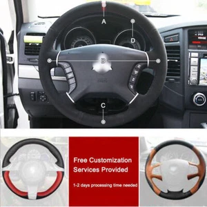 Custom made PU Leather Steering Wheel Cover Stitch on Wrap For Mitsubishi Pajero - Picture 1 of 11