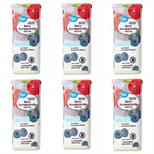 6 Pack Great Value Sugar-Free Berry Pomegranate Drink Mix 36 Packets 72 Quarts - Picture 1 of 8