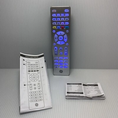 Genuine GE OEM 4-Device Universal Remote w/ Manual, Backlit ~ Tested / Working - Image 1 of 4