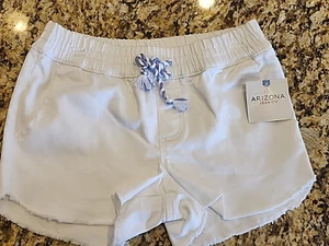 NWT Arizona Jean Co Girls Shorts White Distressed Size 10 $30 - Picture 1 of 6
