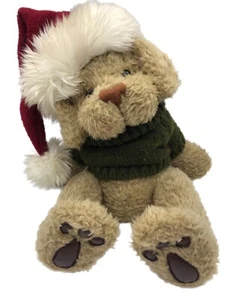 Nate Primera y Principal Navidad Cachorro Peluche con Suéter Tejido Hecho a Mano 13" Heig - Imagen 1 de 11