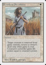 1x Swords to Plowshares -Played- Unlimited Edition MTG